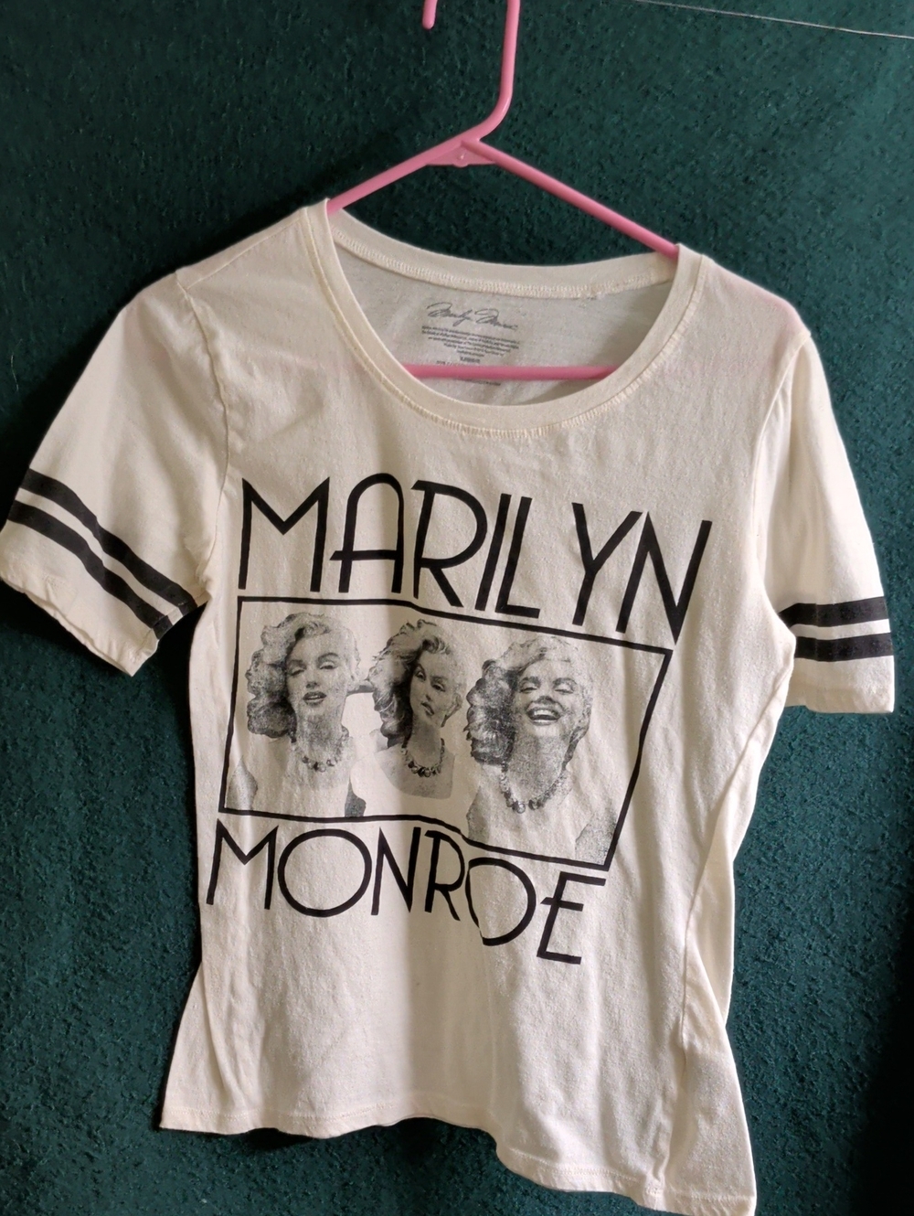 Marilyn Monroe Cream Graphic Short Sleeve Tee